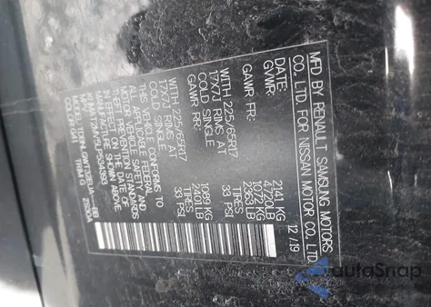 2020 Nissan Rogue Sv Intelligent Awd из США, поврежденный, VIN KNMAT2MV5LP534393